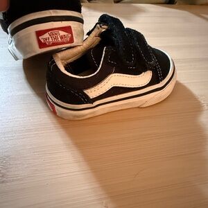 Vans Toddler Shoes | Size 3 | Black / White | Velcro Sneakers